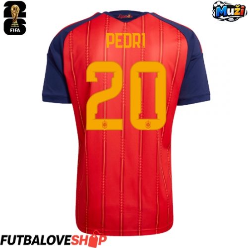 Dres Španielsko Pedri Gonzalez #20 Domáci MS 2026 Krátky Rukáv